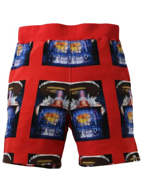 A BATHING APE® Invasion Sweat Shorts "Red" 001SPH301005X RED