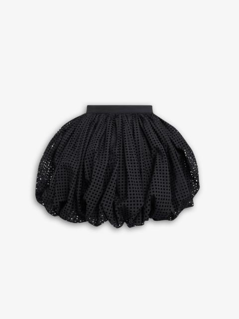 BUBBLE SKIRT IN PERFORATED POPLIN