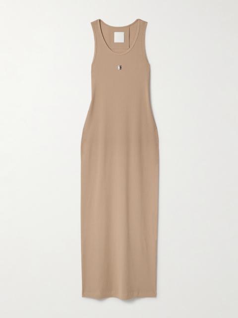 Givenchy Embellished Ribbed Stretch-cotton Midi Dress