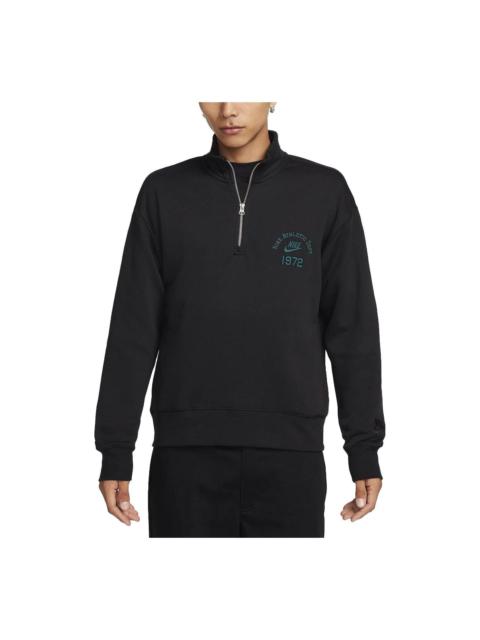 Nike Nike Sportswear Club Fleece Half Zip Sweatshirt (Asia Sizing) 'Black' FQ7976-010