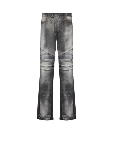 Balmain Loose-fit denim biker jeans