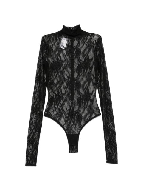 THE ANDAMANE The Andamane Ziggy Lace-patterned High-neck Bodysuit