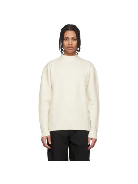 Jil Sander White Wool Sweater