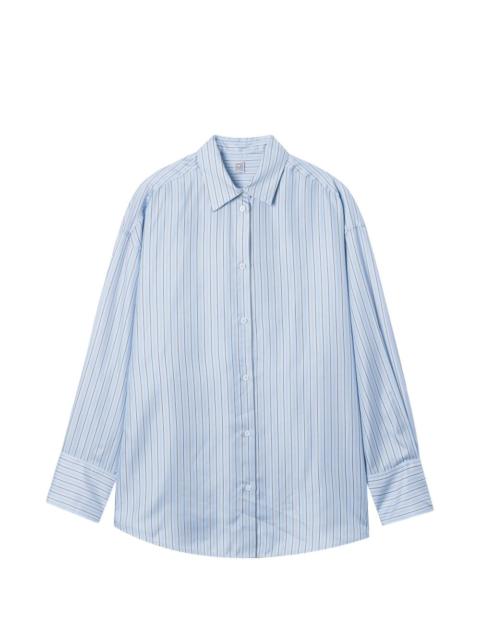 striped silk shirt