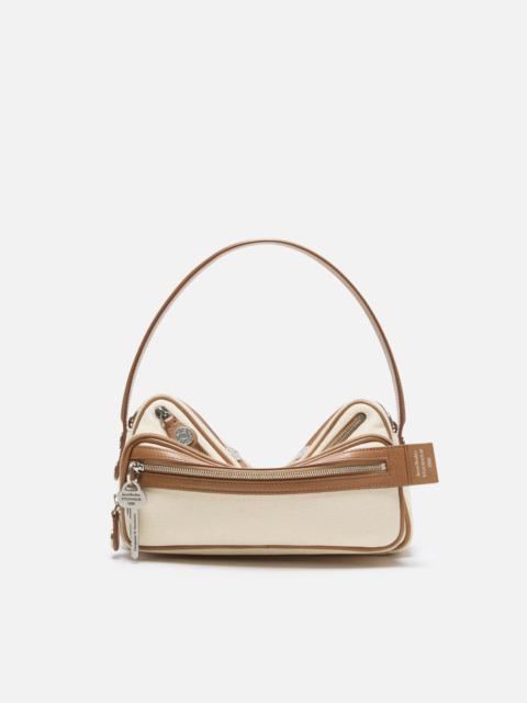 Acne Studios Camero Party Canvas Bag - Cream beige/brown