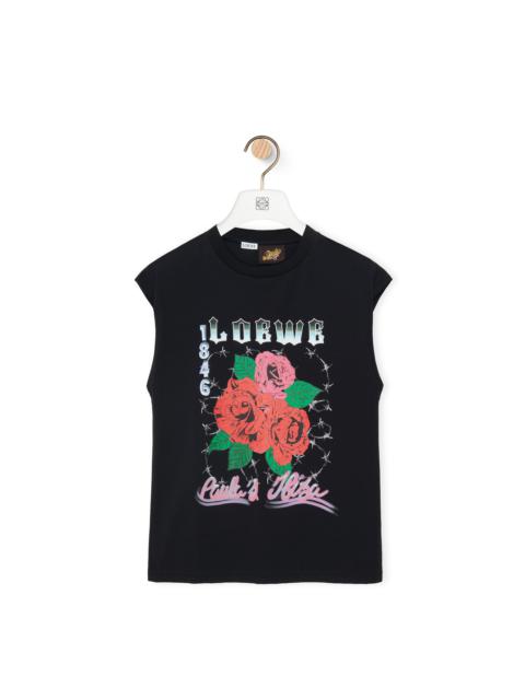 Loewe Roses sleeveless T-shirt in cotton
