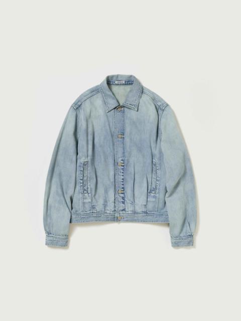 AURALEE FADED SELVEDGE LIGHT DENIM BLOUSON