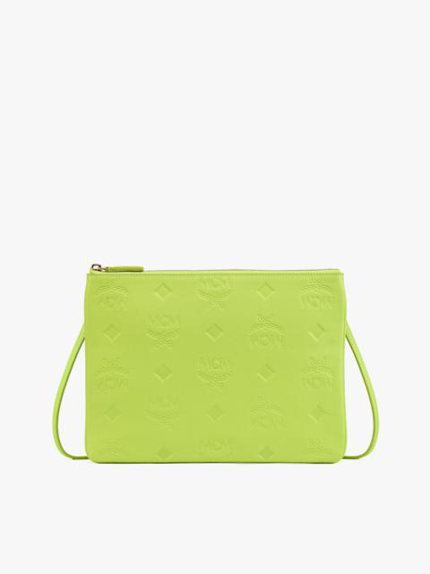 MCM Crossbody Pouch in Embossed Monogram Leather