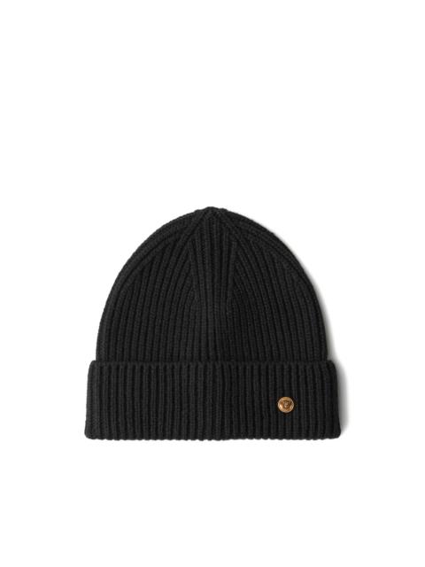 VERSACE ribbed wool-knit beanie