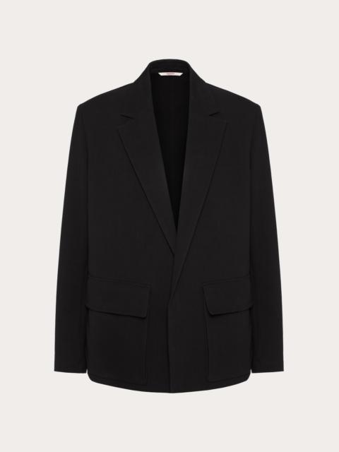 Valentino SINGLE-BREASTED COTTON CANVAS JACKET