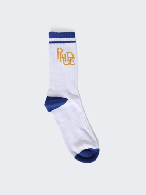 Rhude Scribble Logo Sock Midnight Blue