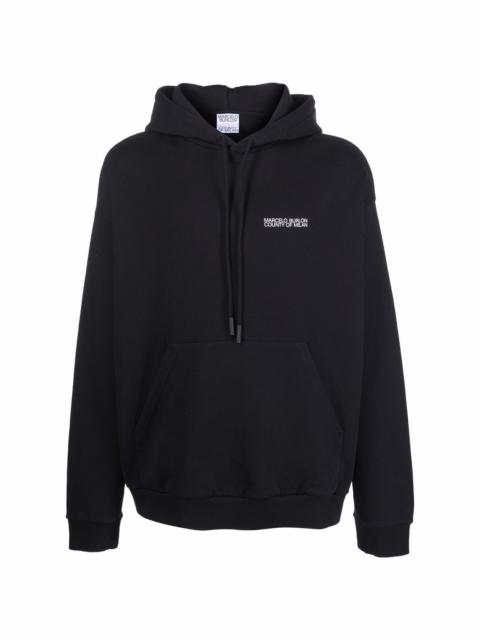 Cross-motif hoodie