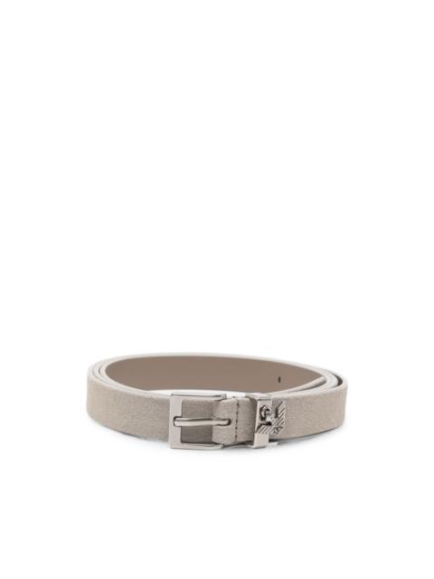 EMPORIO ARMANI logo-plaque leather belt