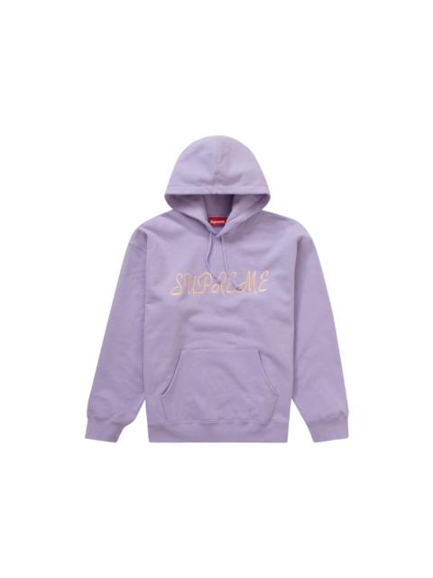 Supreme Script Hooded Sweatshirt Violet