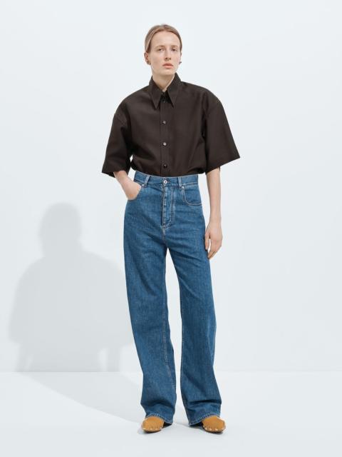 Bottega Veneta Atlantic Blue Wide Leg Jeans