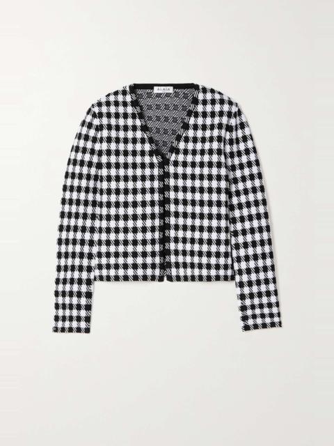 Alaïa Houndstooth knitted cardigan