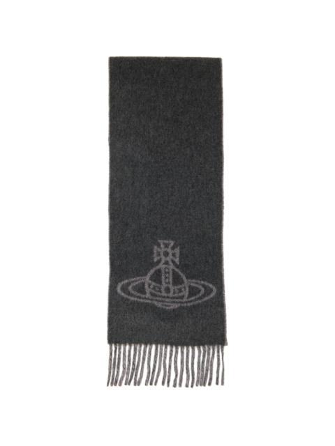 Vivienne Westwood Gray Double Face Scarf