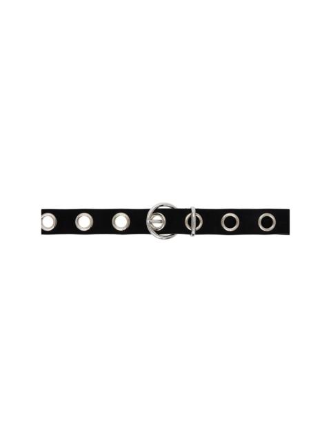 Anderson's Black Casual Suede Leather Belt