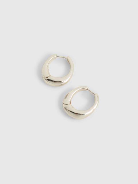 Madewell Hammered Puffy Small Hoop Earrings