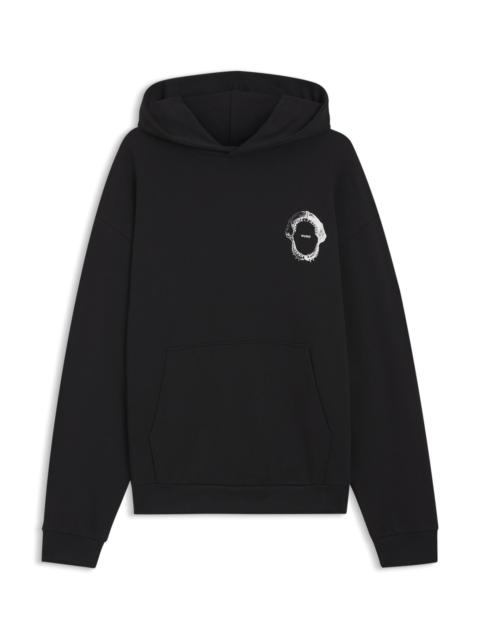 MARINE-ARTWORK HOODIE IN COTTON TERRY