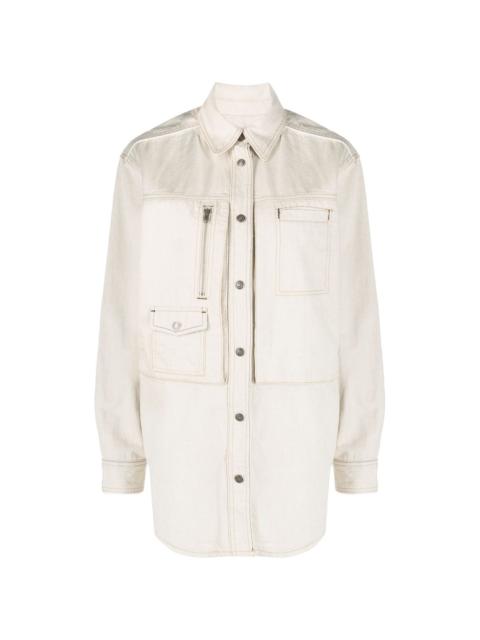 cotton-hemp blend shirt jacket