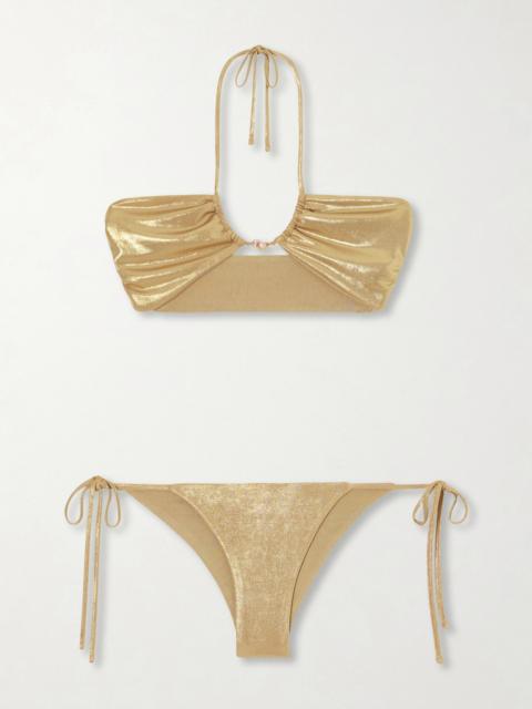 SARA CRISTINA Bahia Pearl-embellished Bikini
