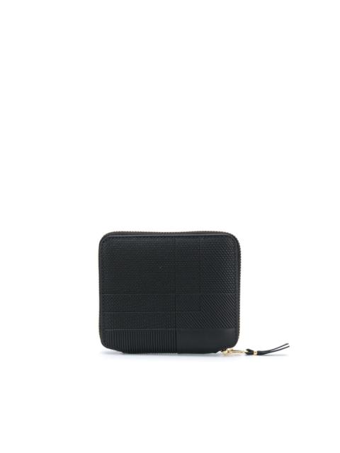 Intersection textured zip-around wallet