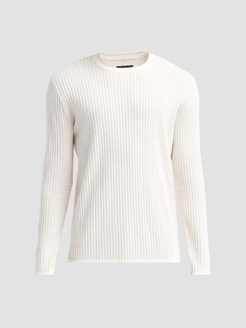 rag & bone Men's Harvey Textured Knit Crewneck Top - Chalk