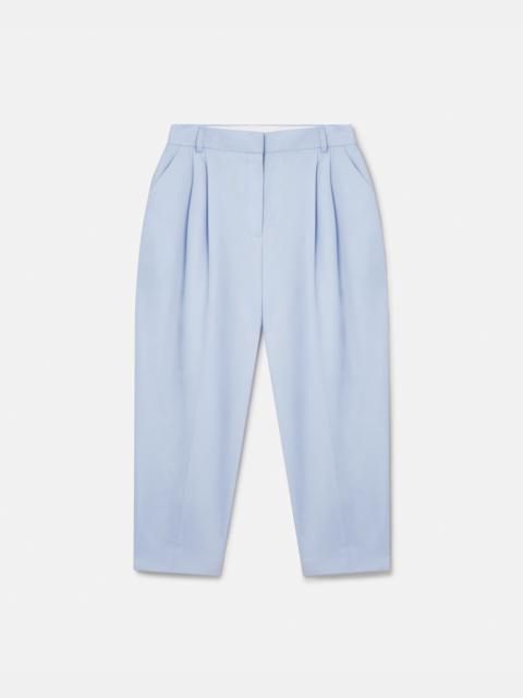 Cropped Pleated Trousers