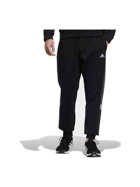 Men's adidas Side Stripe Contrasting Colors Bundle Feet Sports Pants/Trousers/Joggers Black HG6760