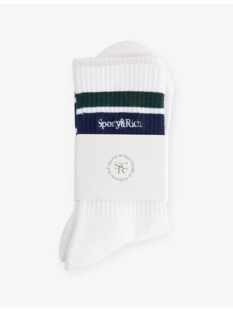 Sporty & Rich Tenserif-Logo Cotton Blend Socks