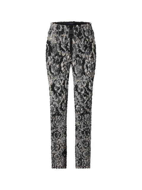 Louis Vuitton Floral Jacquard Smocked Zipper Pants