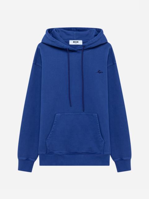 MSGM Hooded sweatshirt with embroidered logo