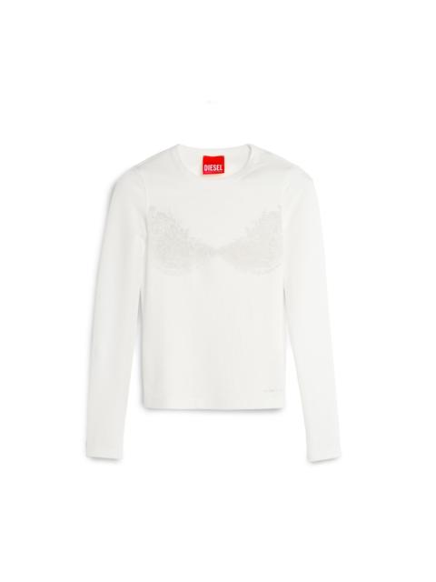 Diesel TOP WITH DEVORÉ LACE EFFECT