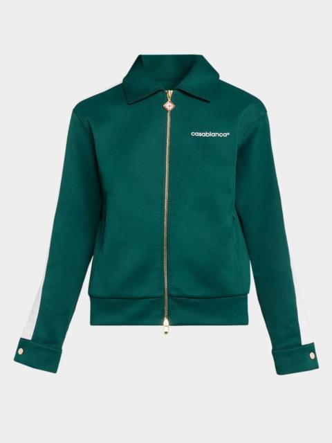 CASABLANCA Side-Stripe Scuba Bomber Jacket