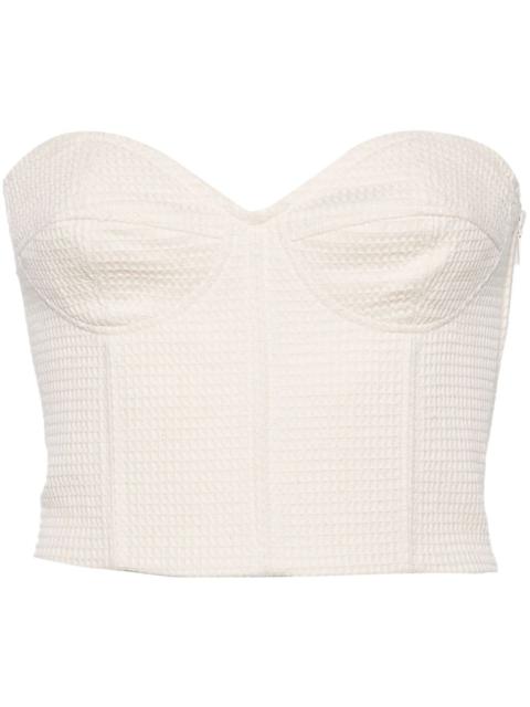 forte_forte sweetheart-neck cotton crop top