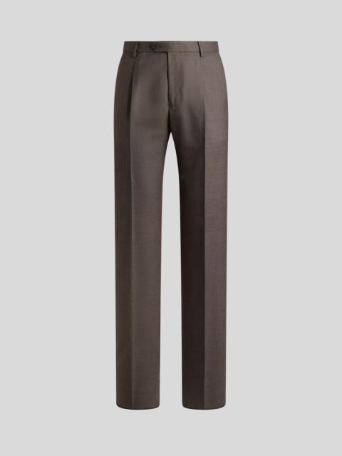 Etro WOOL-BLEND FLANNEL TROUSERS WITH CREASE DETAIL