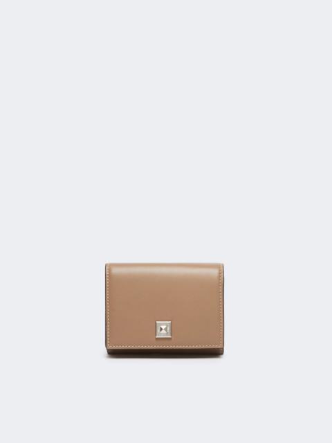 Max Mara COMPACTWALLET2 Leather tri-fold purse - MUD