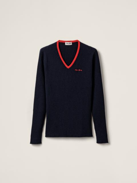 Miu Miu V-neck cashmere sweater