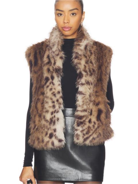 GENERATION LOVE Liona Leopard Faux Fur Vest