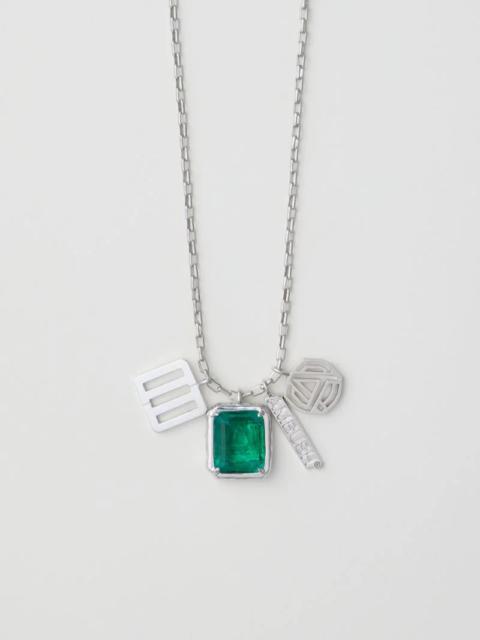 Ambush SQUARE CUT STONE CHARMS NECKLACE