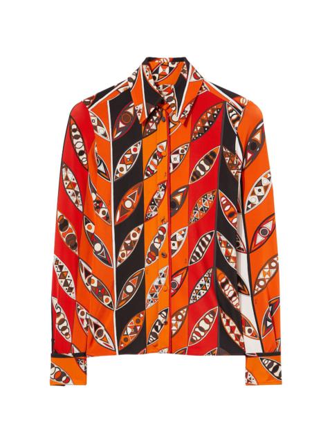 Girandole-print long-sleeve shirt