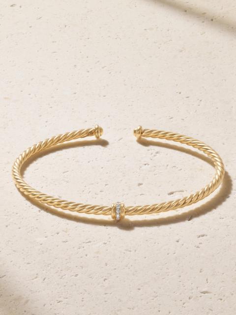 DAVID YURMAN Cablespira 18-karat Gold Diamond Bracelet