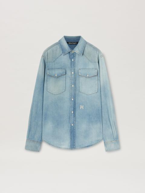 Palm Angels Monogram Denim Shirt