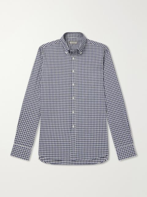 Canali Checked Cotton-Flannel Shirt