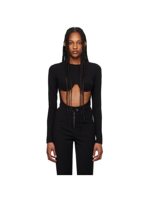 Jean Paul Gaultier Black Cone Bra Bodysuit