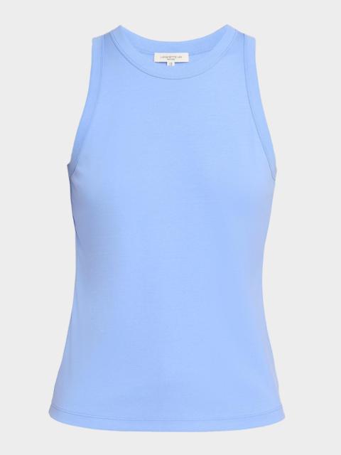 Lafayette 148 New York Swiss Cotton Rib Racerback Tank