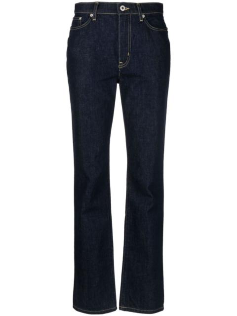 Kenzo logo-patch high-waisted jeans