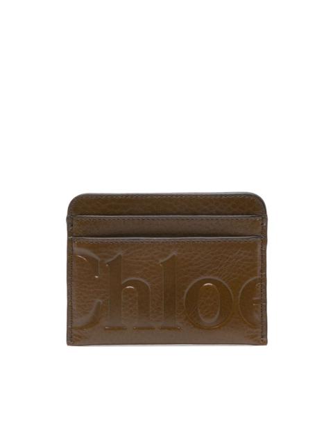 Chloé logo-debossed card holder
