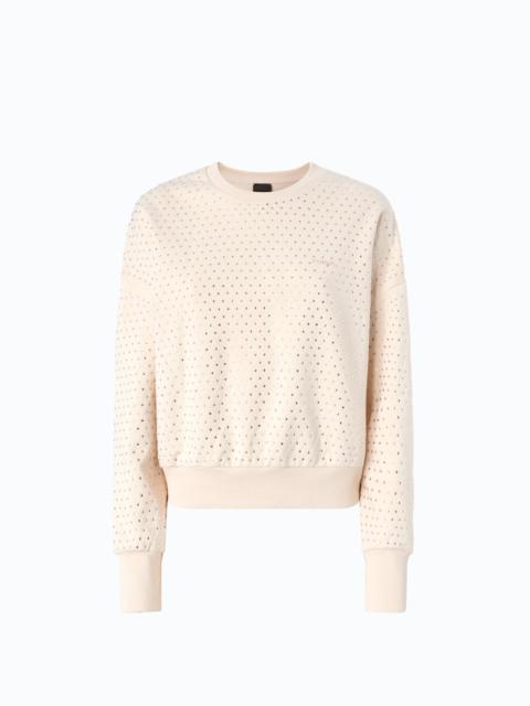 PINKO FULLY RHINESTONED FLEECE SWEATER